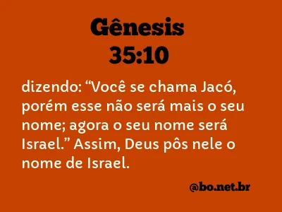 Gênesis 35:10 NTLH