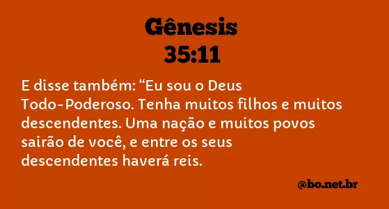 Gênesis 35:11 NTLH