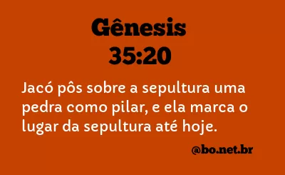 Gênesis 35:20 NTLH