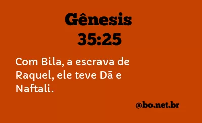 Gênesis 35:25 NTLH