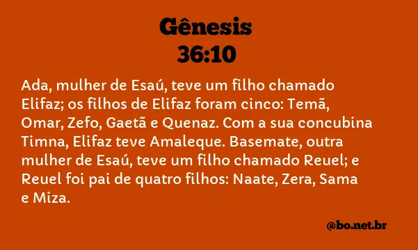 Gênesis 36:10 NTLH