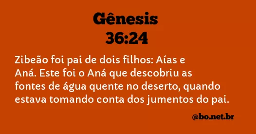 Gênesis 36:24 NTLH