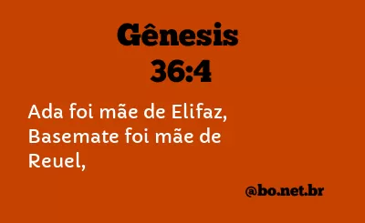 Gênesis 36:4 NTLH