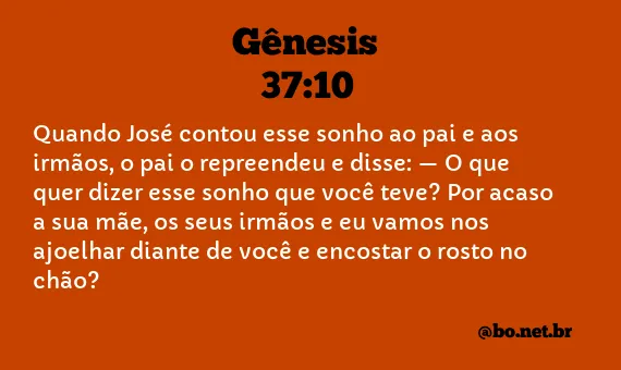 Gênesis 37:10 NTLH