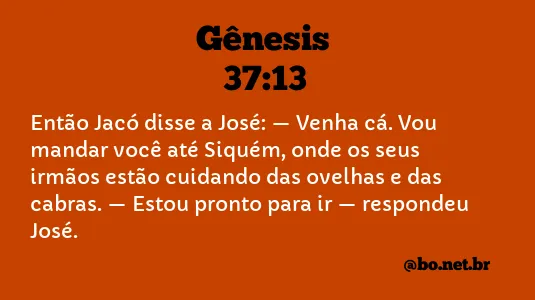 Gênesis 37:13 NTLH