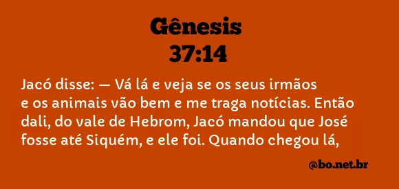 Gênesis 37:14 NTLH
