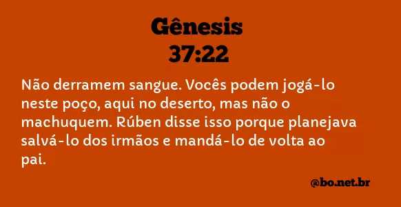 Gênesis 37:22 NTLH