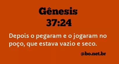 Gênesis 37:24 NTLH