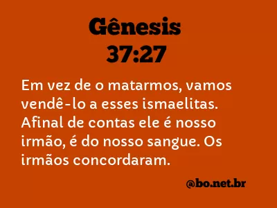 Gênesis 37:27 NTLH