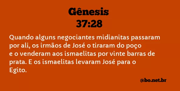 Gênesis 37:28 NTLH