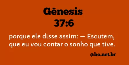 Gênesis 37:6 NTLH