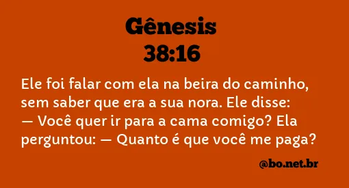 Gênesis 38:16 NTLH