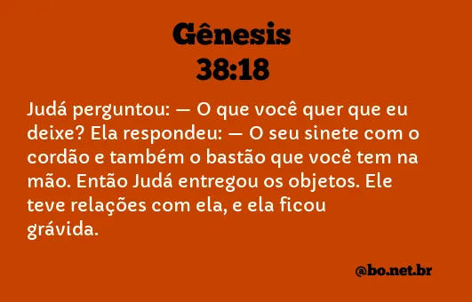 Gênesis 38:18 NTLH