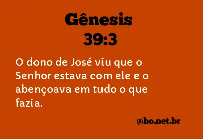 Gênesis 39:3 NTLH