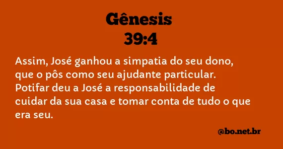 Gênesis 39:4 NTLH