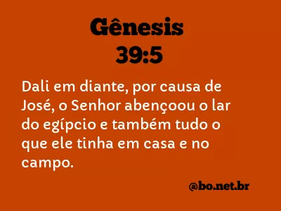 Gênesis 39:5 NTLH