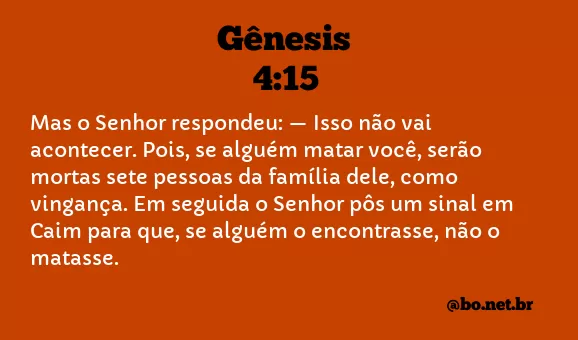 Gênesis 4:15 NTLH