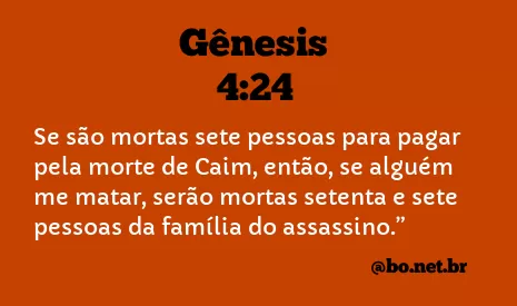 Gênesis 4:24 NTLH