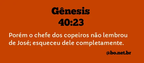 Gênesis 40:23 NTLH