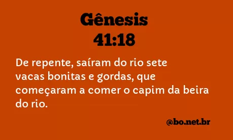 Gênesis 41:18 NTLH