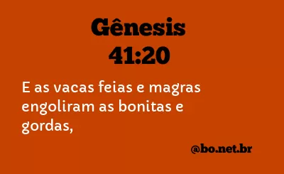 Gênesis 41:20 NTLH