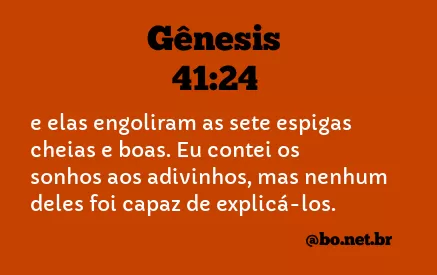 Gênesis 41:24 NTLH