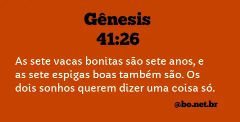 Gênesis 41:26 NTLH