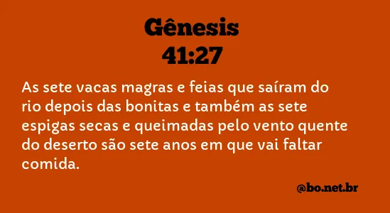 Gênesis 41:27 NTLH