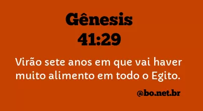 Gênesis 41:29 NTLH
