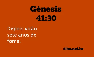 Gênesis 41:30 NTLH