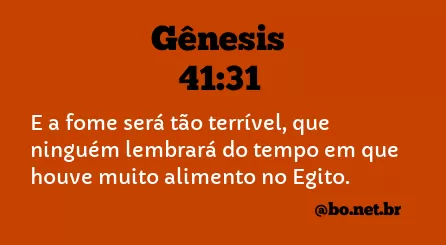 Gênesis 41:31 NTLH