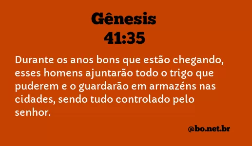 Gênesis 41:35 NTLH