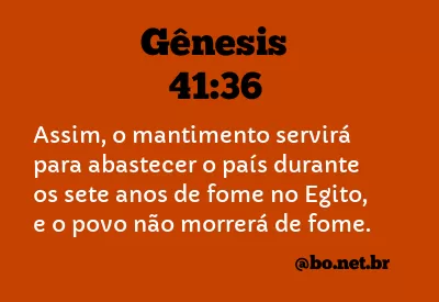 Gênesis 41:36 NTLH
