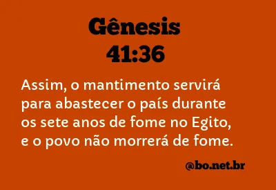 Gênesis 41:36 NTLH