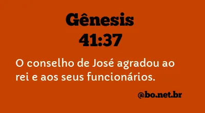 Gênesis 41:37 NTLH