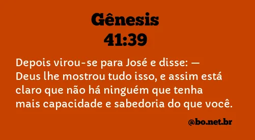 Gênesis 41:39 NTLH