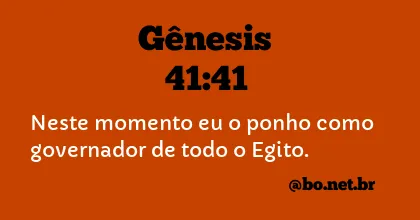 Gênesis 41:41 NTLH