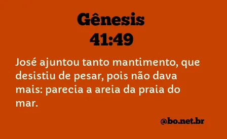 Gênesis 41:49 NTLH