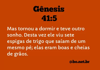 Gênesis 41:5 NTLH