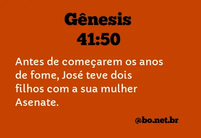 Gênesis 41:50 NTLH