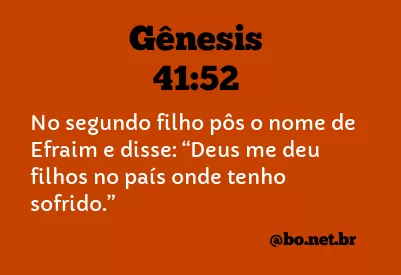 Gênesis 41:52 NTLH