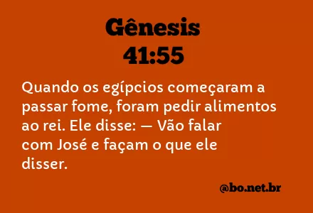 Gênesis 41:55 NTLH