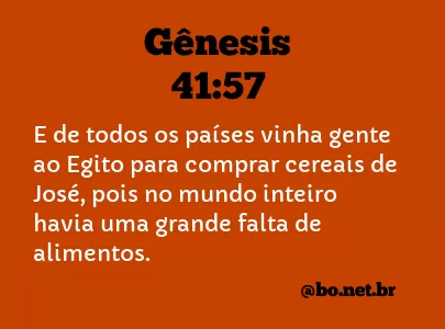 Gênesis 41:57 NTLH