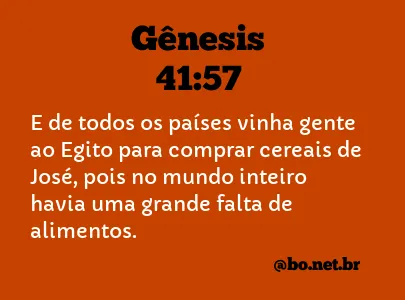 Gênesis 41:57 NTLH