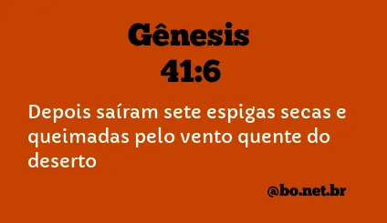 Gênesis 41:6 NTLH