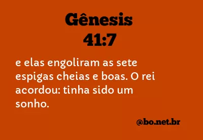 Gênesis 41:7 NTLH