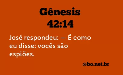Gênesis 42:14 NTLH