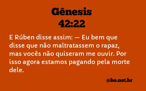 Gênesis 42:22 NTLH