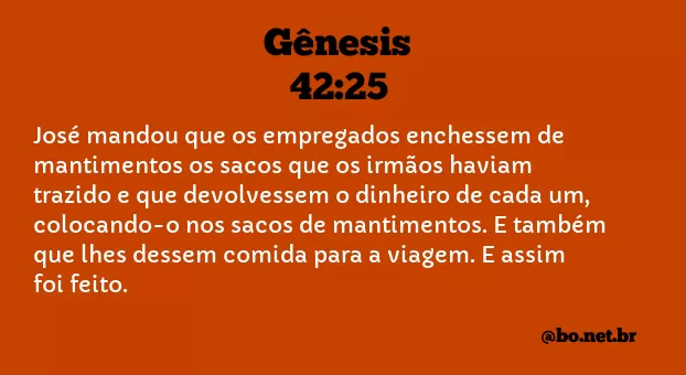 Gênesis 42:25 NTLH
