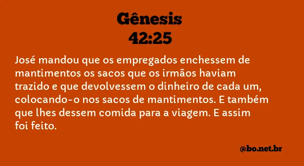 Gênesis 42:25 NTLH